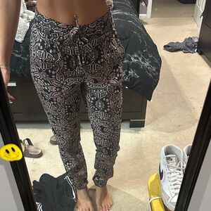 Black and White Patterned Pants/ Jogger